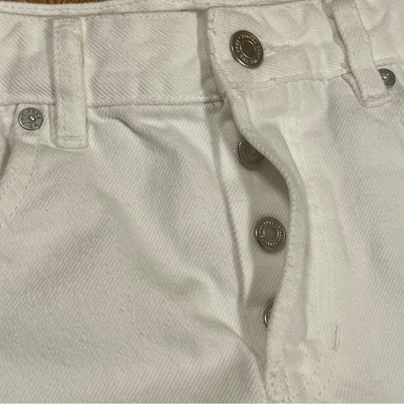 WE THE FREE Now Or Never Raw Hem Denim Short In Ecru - Picture 6 of 8